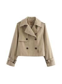 Damen Wasserdichter Trenchcoat | Mit Gürtel Manschetten und Reverskragen – Beige