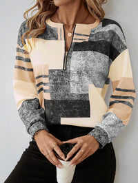 Tricia™ – Sweatshirt mit Grafikprint und Reißverschluss – Gelb