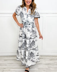Giselle | Klassische Toile Maxi – Schwarz