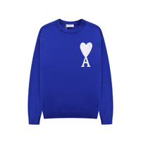 Heidi-Mode | Herz gestickter Pullover – Blau