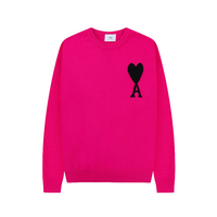 Heidi-Mode | Herz gestickter Pullover – Rosa