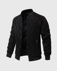 Ruben | Panelled Hybrid Bomberjacke – Schwarz