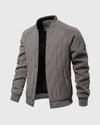 Ruben | Panelled Hybrid Bomberjacke – Hellgrau