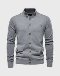 Leonard | Knopf-Cardigan – Hellgrau