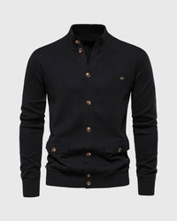 Leonard | Knopf-Cardigan – Schwarz
