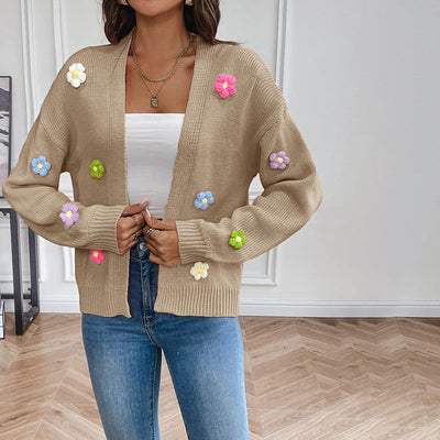 Bersha Flower Sommerweste | 3D Floral bestickte Damen Sommerweste