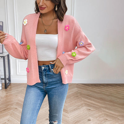 Bersha Flower Sommerweste | 3D Floral bestickte Damen Sommerweste