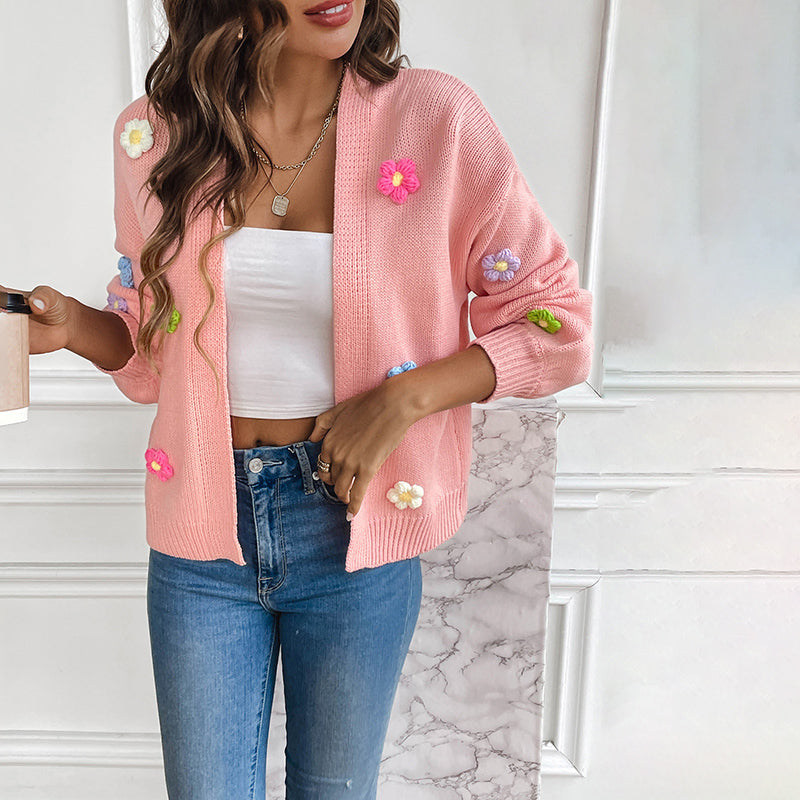 Bersha Flower Sommerweste | 3D Floral bestickte Damen Sommerweste