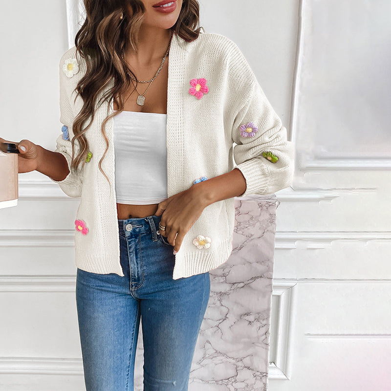Bersha Flower Sommerweste | 3D Floral bestickte Damen Sommerweste