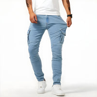 Samuel™ | Stretch Denim Cargo-Hose – Blau