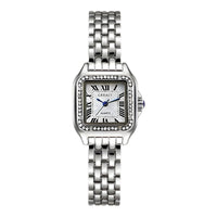 Arto Uhr | Klassische hochwertige Luxus-Sommeruhr für Damen – Silber-Diamant