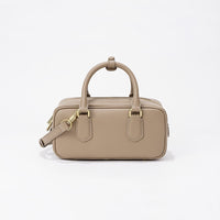 Vintage PU Leder Umhängetasche – Beige