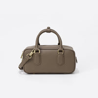 Vintage PU Leder Umhängetasche – Taupe