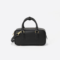 Vintage PU Leder Umhängetasche – Schwarz