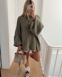 Mara | Oversized Cardigan für jeden Anlass – Grün