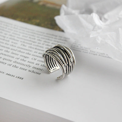 Verstellbarer 925 Sterling Silber Damen Ring