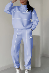 Sportlicher Damen Trainingsanzug | Bequem & Atmungsaktiv – Hellblau