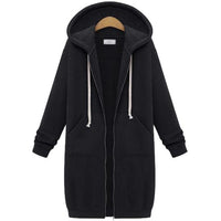 Klassische Lange Damen Strickjacke - Weich & Warm – Schwarz