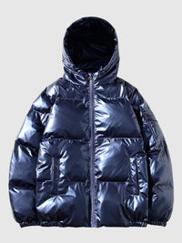 Gepolsterte Herren Pufferjacke – Marine