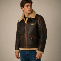 William - Klassische, dicke und warme Jacke für Herren – Braun