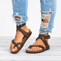 Danna - Retro-Damensandalen – Braun