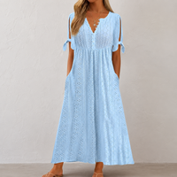 Siena - Luftiges Boho-Sommerkleid – Blau