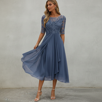 Yara - Elegantes Chiffon-Midikleid – Türkis