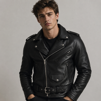Brandon - Herren-Motorradjacke mit vielen Taschen – Schwarz