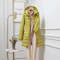 Mina | Ultraleichte Daunenwinterjacke – Gelb