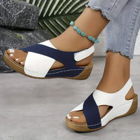 Lena | Bequeme Sandalen – Blau