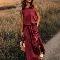 Edna - Lässiges Boho-Maxikleid aus Modal – Rot