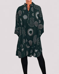 Lacie - Legeres Kleid mit Kragendetail – Grün