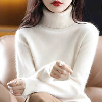 Letizia - Stilvoller Rollkragenpullover – Beige