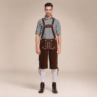 Thomas - Vintage-Oktoberfest-Hosenträger-Set – Schwarz / Braun