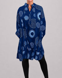Lacie - Legeres Kleid mit Kragendetail – Blau
