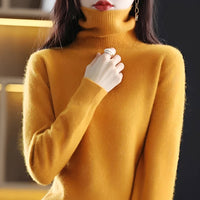 Letizia - Stilvoller Rollkragenpullover – Orange