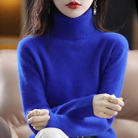 Letizia - Stilvoller Rollkragenpullover – Blau