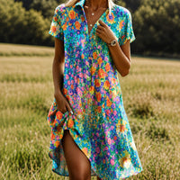 Carrie - Elegantes Boho-Kleid – Hellblau