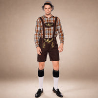 Dalton - Stilvolles Set mit langen Ärmeln für das Oktoberfest – Braun