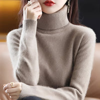 Letizia - Stilvoller Rollkragenpullover – Camel