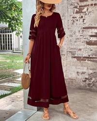 Evie - Elegantes Freizeitkleid – Rot