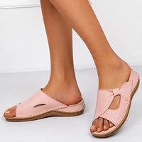 Alfryda - Bequeme Sandalen mit freiem Zehenbereich – Rosa