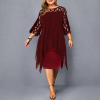 Annika - Elegantes Kleid mit femininer Silhouette – Rotwein