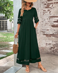 Evie - Elegantes Freizeitkleid – Grün