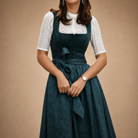 Alice - Einfaches Oktoberfest-Midikleid (Futter nicht enthalten) – Grün