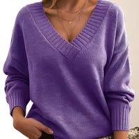 Mollie - Luftiger Damenpullover mit entspanntem Design – Lila