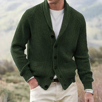 Winton - Klassischer Herren-Cardigan – Olivgrün