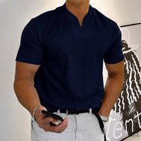 Jason - Herren-Trainingsshirt mit kurzen Ärmeln – Marine
