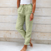 Dyan - Damenhose mit Zugband für einen lässigen Stil – Grün