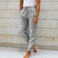 Dyan - Damenhose mit Zugband für einen lässigen Stil – Grau